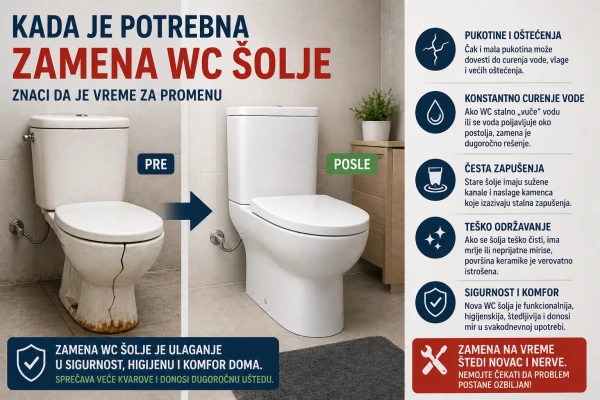 Kada je potrebna zamena WC šolje