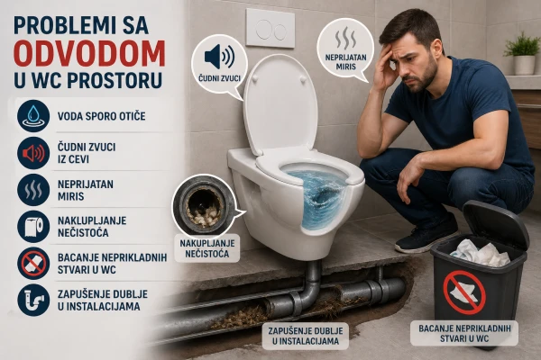 Problemi sa odvodom u WC prostoru