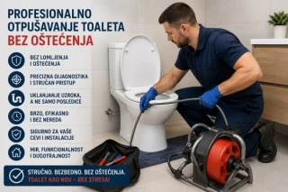 Profesionalno otpušavanje toaleta bez oštećenja